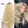 Before and after comparison of LA Hair Liquid Gloss Toning color number 9/GI. 